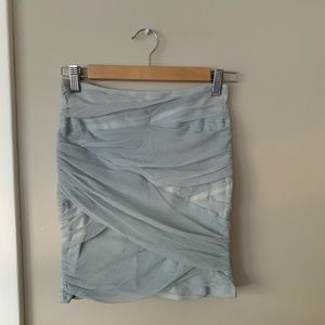 Free People Tulle Light Blue Bodycon Skirt
